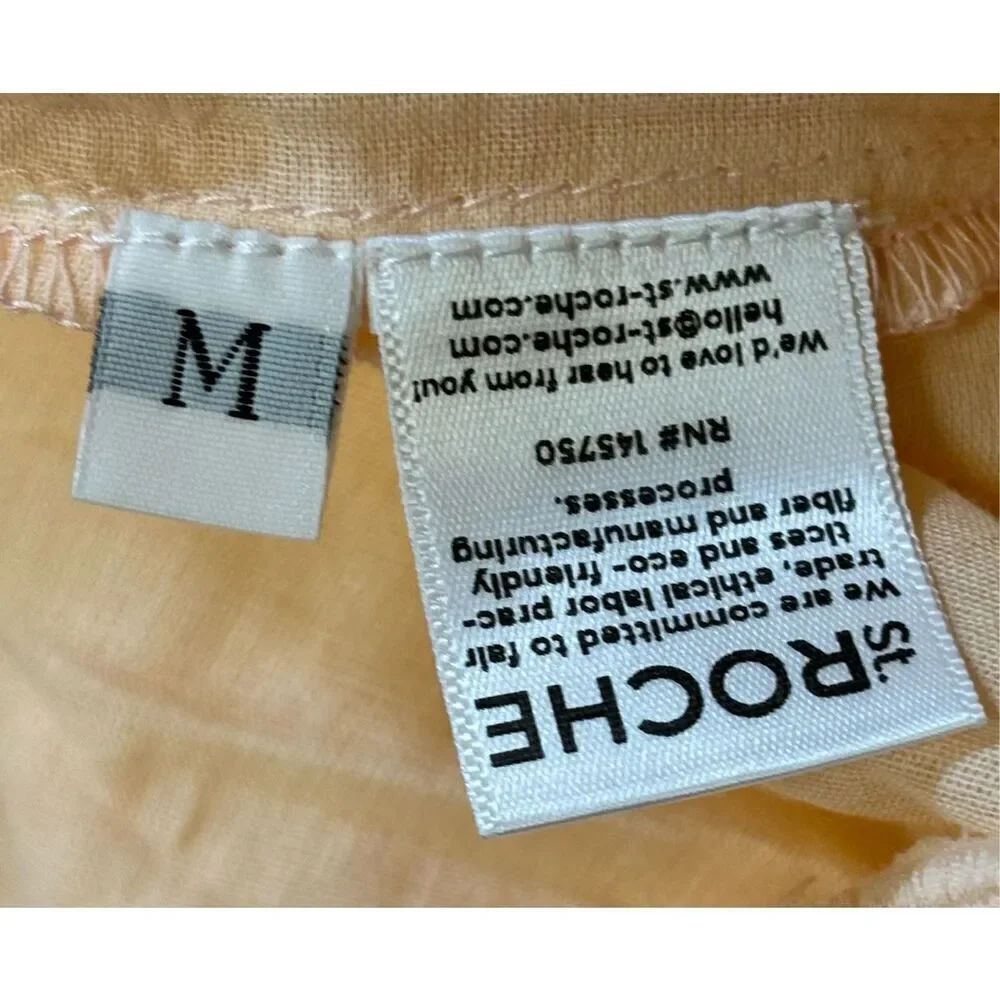 St. Roche Agnes 100% Organic Cotton Dress In Baby Pink Nwt Size Medium — image 5 of 6